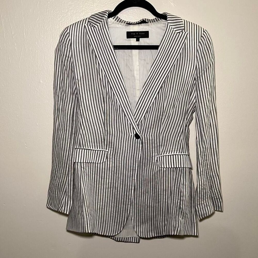 Rag & Bone Stripe Pattern Blazer